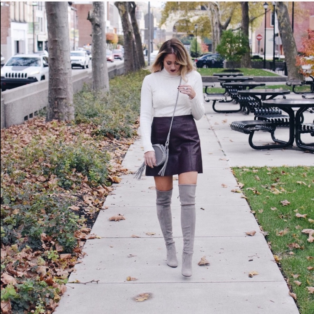 Stuart Weitzman Highland Boots in Topo Suede